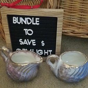 Royal Fenton Set of Sugar & Creamer Blue Purple Vintage